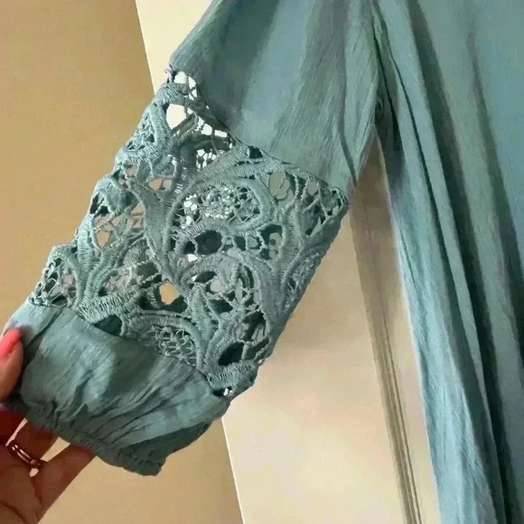 NWT Pink Blush Brand light Teal Tunic Dress With Pockets Maternity Women’s M - Picture 10 of 11